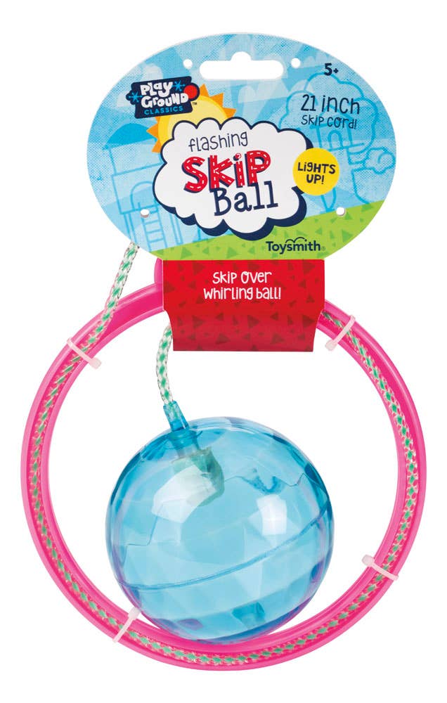 Toysmith - Playground Classics Flashing Skip Ball, Skip and Hop