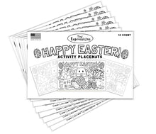 Load image into Gallery viewer, Tiny Expressions LLC - Easter Coloring Placemats for Kids (Pack of 12 Placemats)
