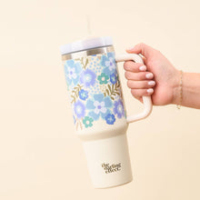 Load image into Gallery viewer, The Darling Effect - 40 oz Take Me Everywhere Tumbler-Beyond Blooms Blue Green
