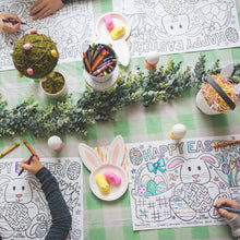 Load image into Gallery viewer, Tiny Expressions LLC - Easter Coloring Placemats for Kids (Pack of 12 Placemats)
