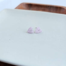 Load image into Gallery viewer, Spiffy &amp; Splendid - Hand Drawn Heart Studs - Lavender Purple
