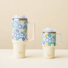Load image into Gallery viewer, The Darling Effect - 40 oz Take Me Everywhere Tumbler-Beyond Blooms Blue Green
