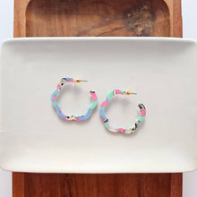 Load image into Gallery viewer, Spiffy &amp; Splendid - Posey Hoops - 80&#39;s Pastels
