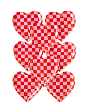 Load image into Gallery viewer, Checkered Heart Shaped Paper Plate
