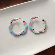 Load image into Gallery viewer, Spiffy &amp; Splendid - Posey Hoops - 80&#39;s Pastels
