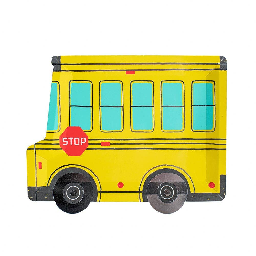 Jollity & Co. + Daydream Society - School Days Large School Bus Plates - 8 Pk.