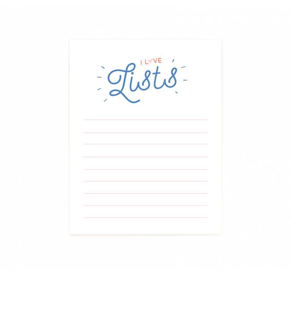 Ginger P. Designs - I Love Lists Compact Notepad