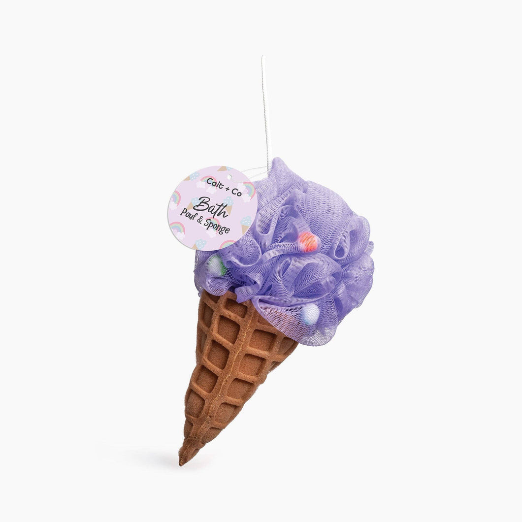 Cait + Co - Forever Young-Bath Pouf & Sponge-Ice Cream - Purple