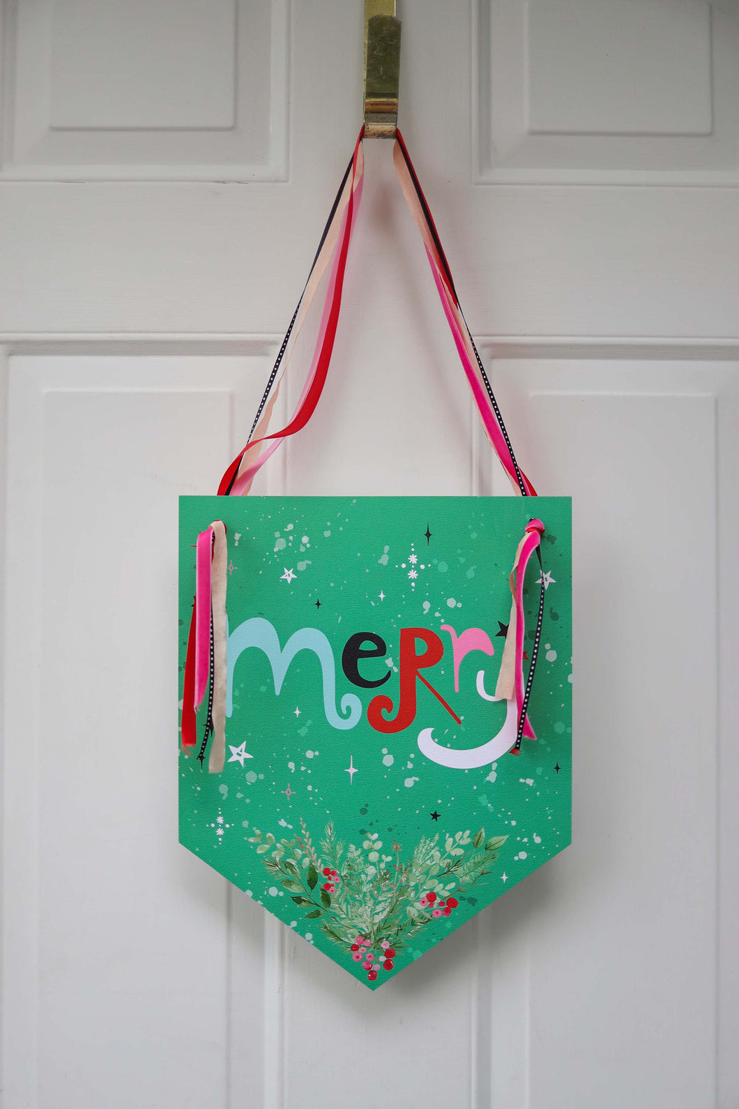 Stephanie Tara Stationery - Merry holiday welcome banner wall decor