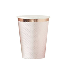 Load image into Gallery viewer, rose gold spotty paper cups
