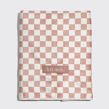 Load image into Gallery viewer, KITSCH - Extra Large Quick-Dry Hair Towel Wrap- Terracotta Checker
