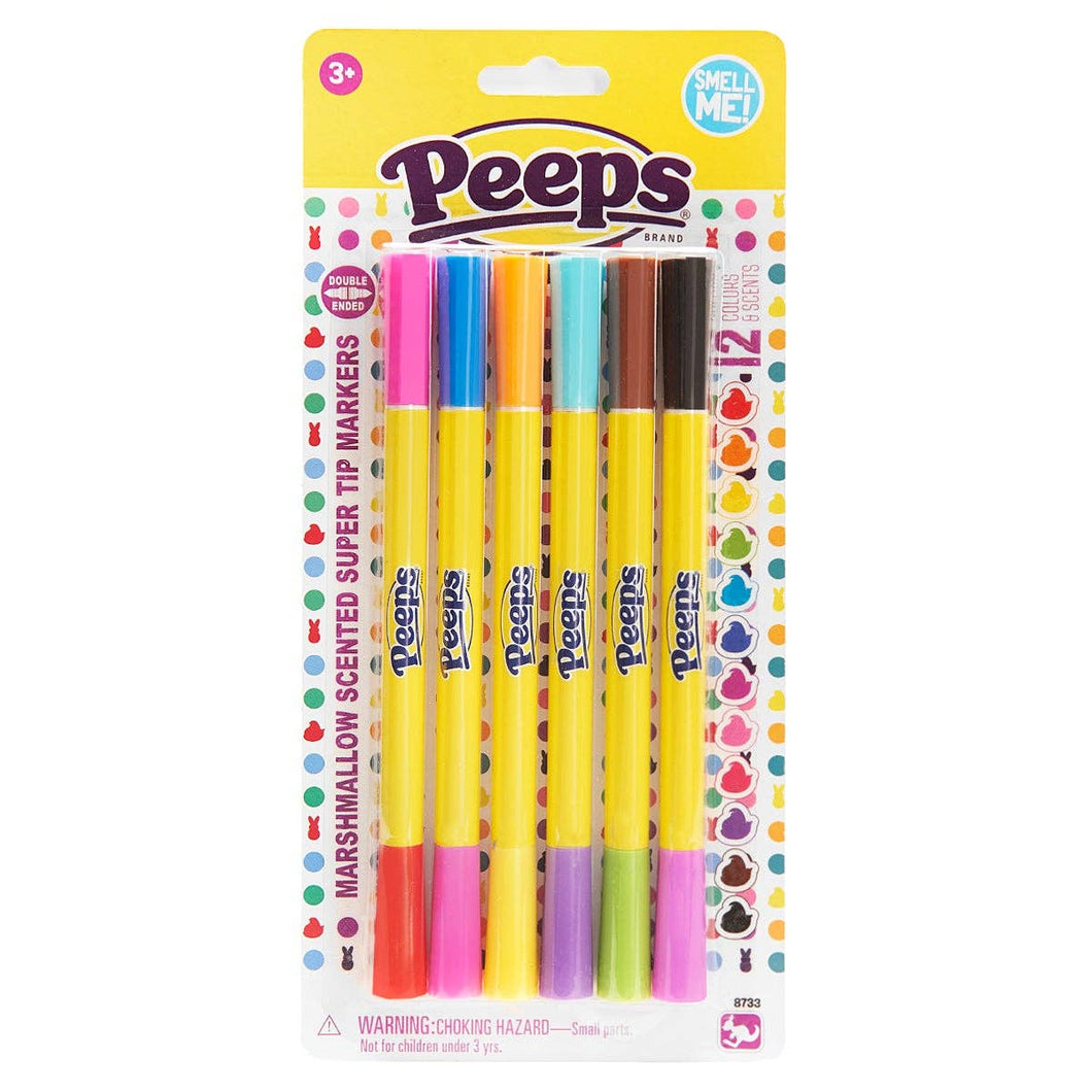 Peeps 6pk Double Ended SuperTip Markers