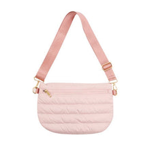 Load image into Gallery viewer, Pink Puffer Messenger Crossbody Shoulder Bag
