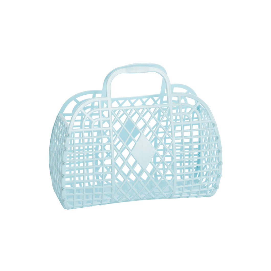 Sun Jellies - Retro Basket Jelly Bag - Small: Blue