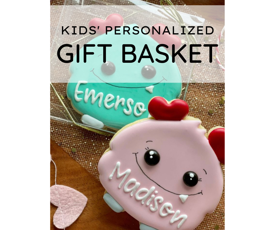 Kids' personalized gift basket