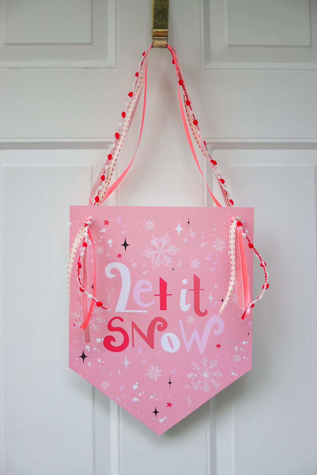 Stephanie Tara Stationery - Let it snow holiday welcome banner wall decor