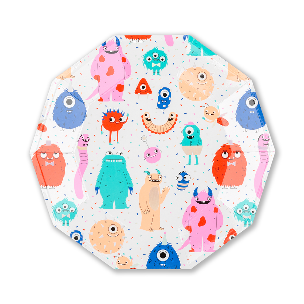 Little Monsters Large Plates - 8 Pack