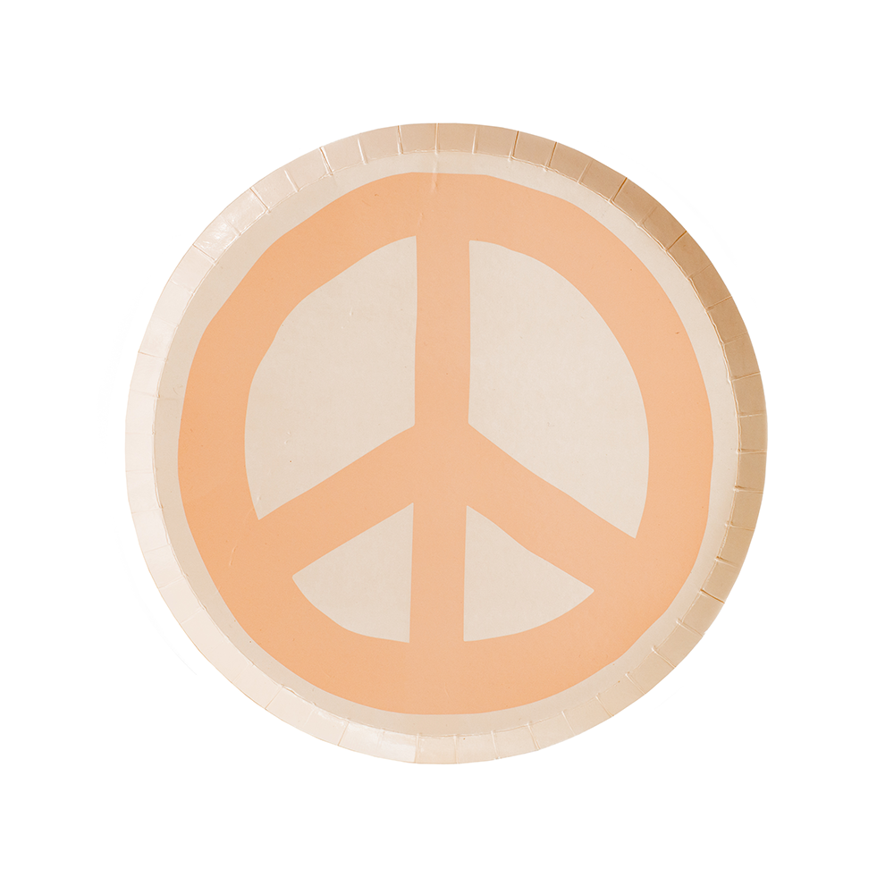 Jollity & Co. + Daydream Society - Peace & Love Peace Dessert Plates - 8 Pk.