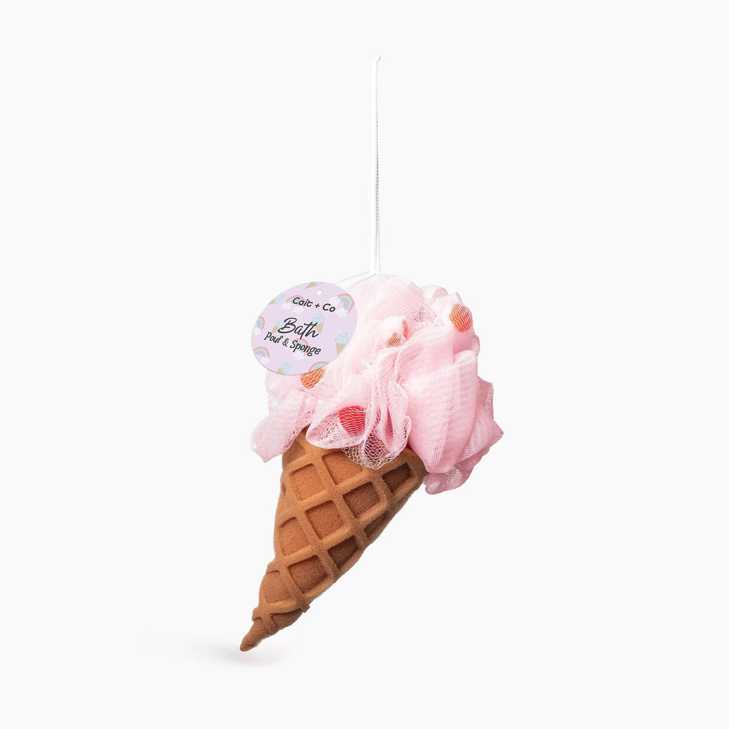Cait + Co - Forever Young-Bath Pouf & Sponge-Ice Cream - Pink