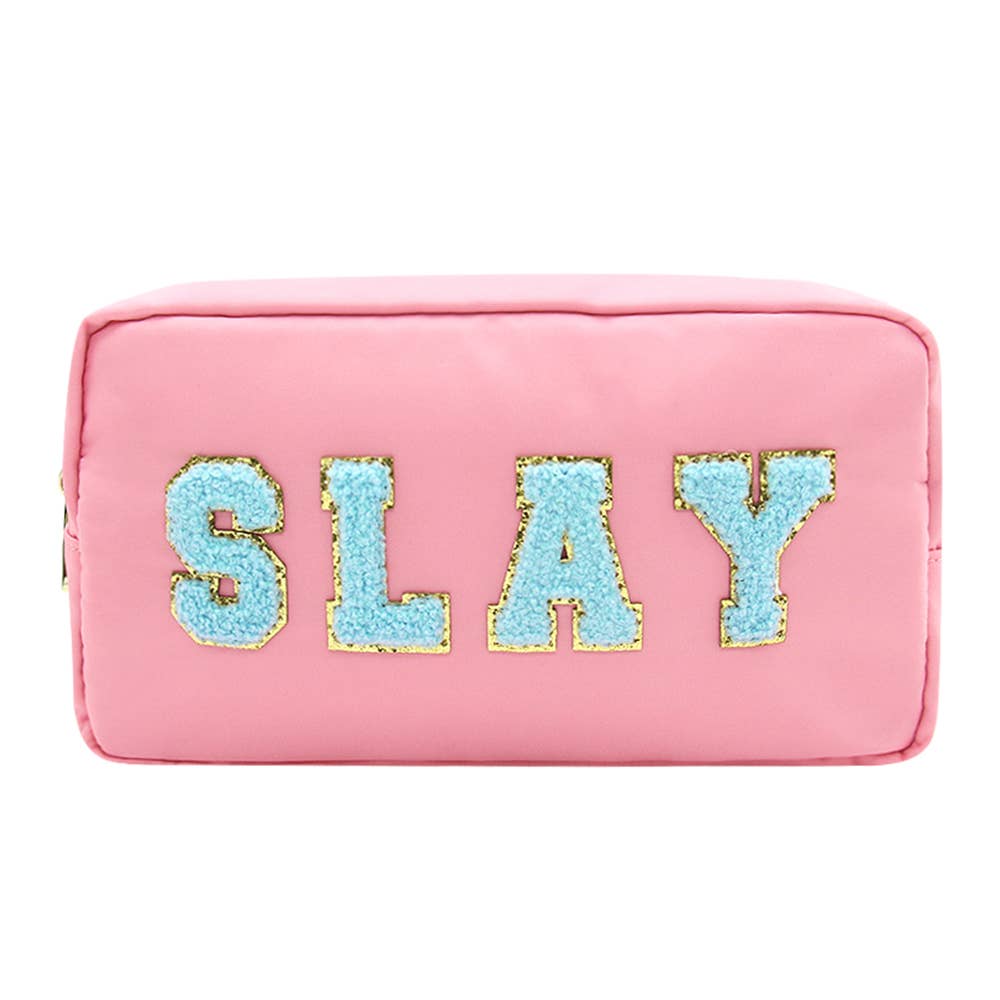 Mavi Bandz - Pastel SLAY Varsity Collection Cosmetic Bag Chenille Patch