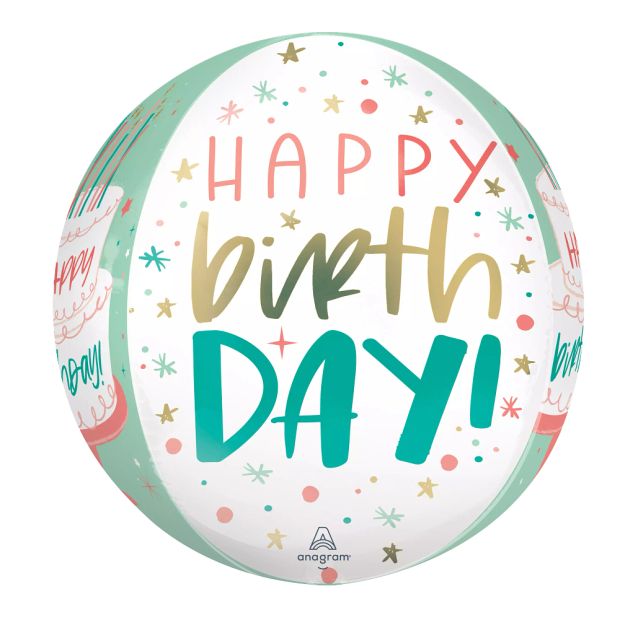 Happy Birthday orbz balloon